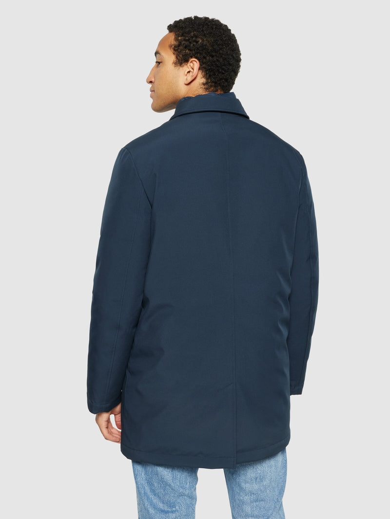 KnowledgeCotton Apparel - MEN Climate Shell Carcoat Jacket GRS Jackets 1001 Total Eclipse