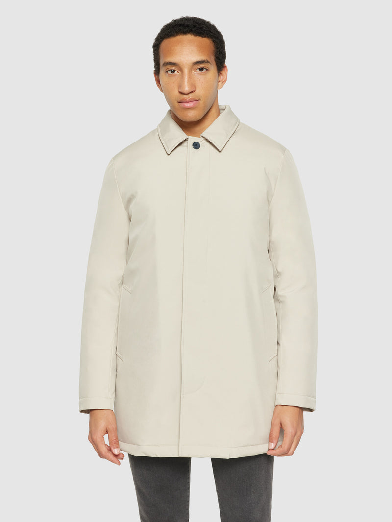 KnowledgeCotton Apparel - MEN Climate Shell Carcoat Jacket GRS Jackets 1228 Light feather gray