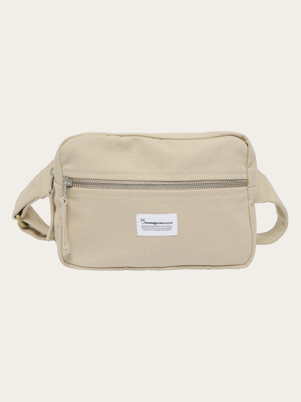 KnowledgeCotton Apparel - UNI Canvas bumbag - GOTS/Vegan Bags 1228 Light feather gray