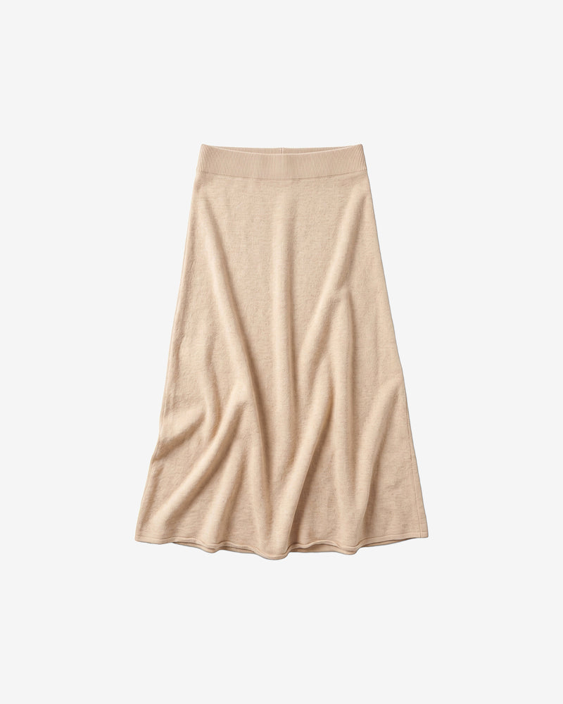 KnowledgeCotton Apparel - WMN Cashmere skirt Skirts 1228 Light feather gray