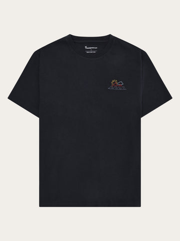 KnowledgeCotton Apparel - MEN Chest print t-shirt T-shirts 1412 Night Sky