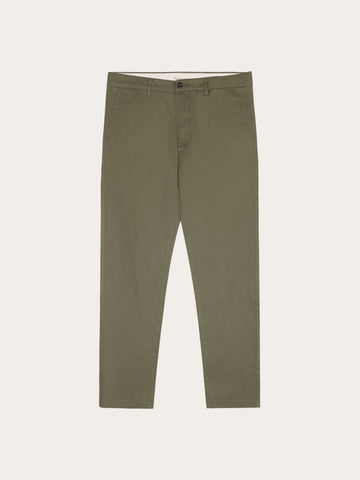 KnowledgeCotton Apparel - MEN Chuck regular canvas pants Pants 1068 Burned Olive