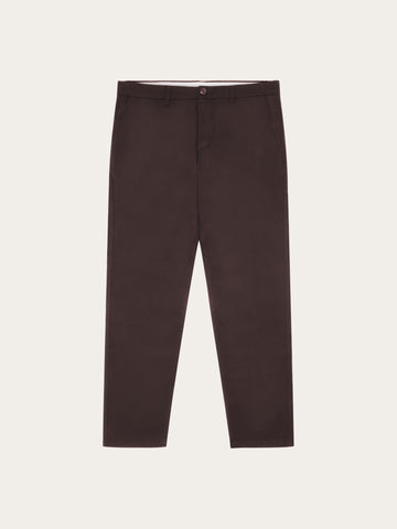 KnowledgeCotton Apparel - MEN Chuck regular canvas pants Pants 1487 Chocolate Torte