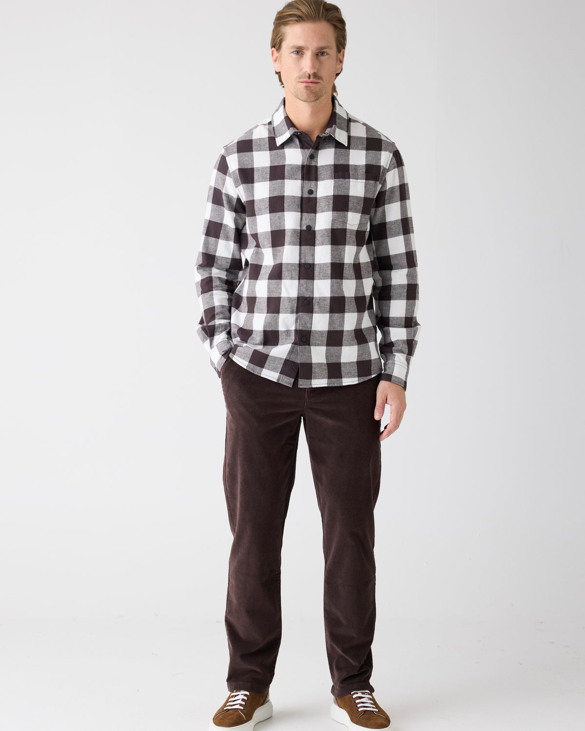 KnowledgeCotton Apparel - MEN Chuck regular corduroy pants Pants 1487 Chocolate Torte