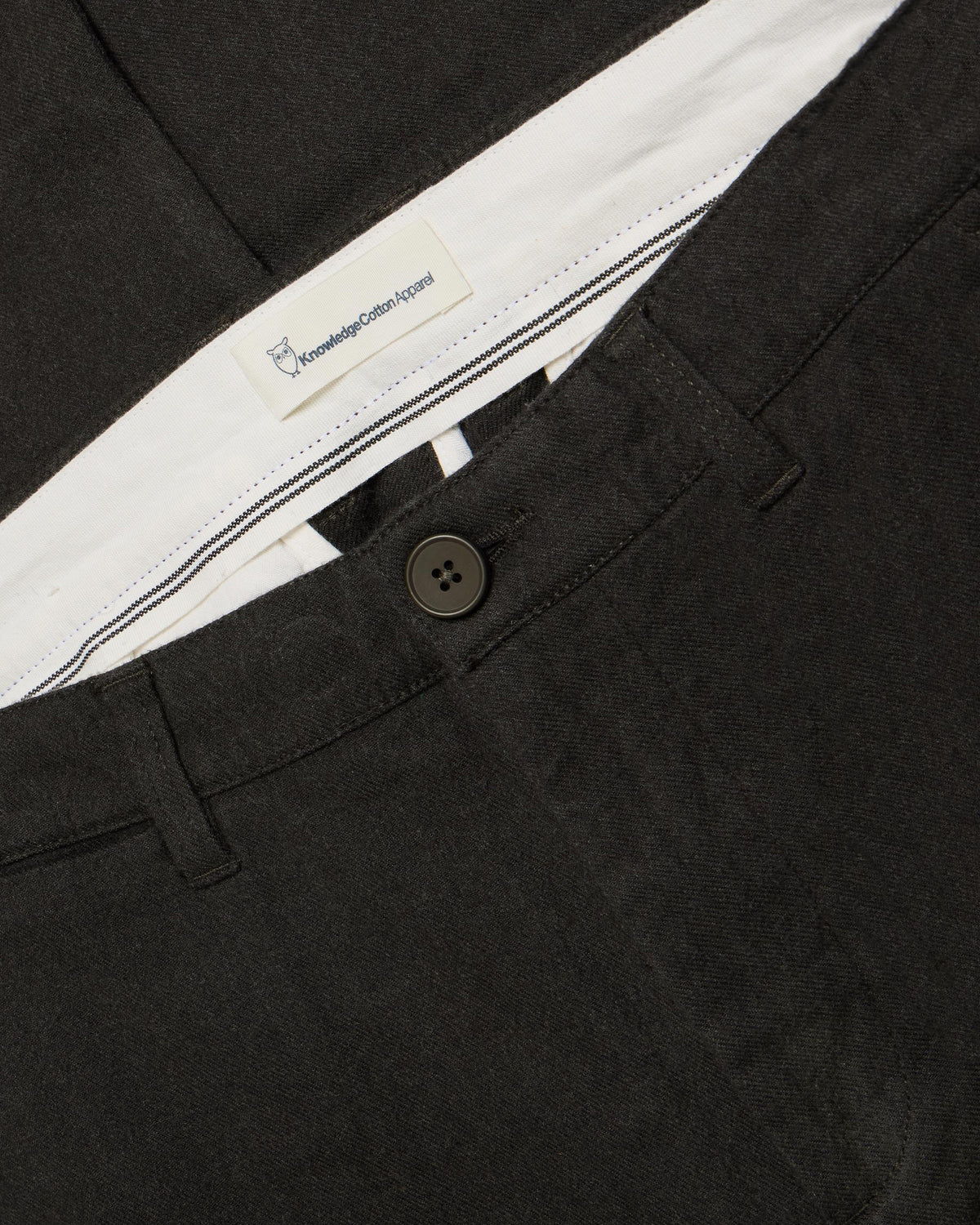 KnowledgeCotton Apparel - MEN Chuck regular flannel pants Pants 1090 Forest Night