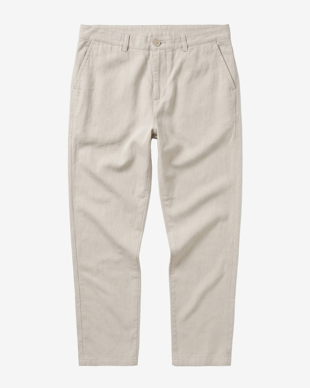KnowledgeCotton Apparel - MEN Chuck regular flannel pants Pants 1228 Light feather gray