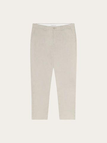 KnowledgeCotton Apparel - MEN Chuck regular flannel pants Pants 1228 Light feather gray