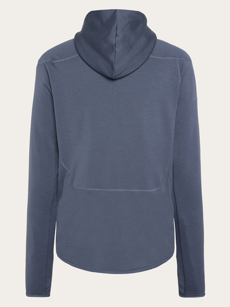 KnowledgeCotton Apparel - MEN Cleaver Wool 320 Fleece hoodie - RWS Fleeces 1226 Vintage Indigo