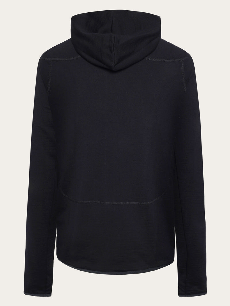KnowledgeCotton Apparel - MEN Dynamic Wool 320 Fleece hoodie - RWS Fleeces 1300 Black Jet