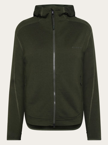 KnowledgeCotton Apparel - WMN Dynamic wool fleece hoodie Fleeces 1090 Forrest Night
