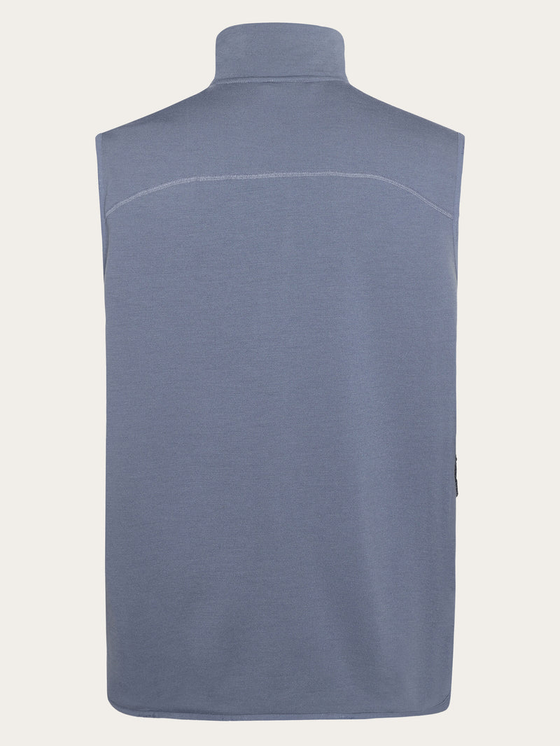 KnowledgeCotton Apparel - UNI Dynamic Wool 320 Fleece vest Fleeces 1226 Vintage Indigo