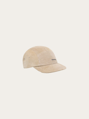 KnowledgeCotton Apparel - UNI Corduroy 5-panel cap Caps 1228 Light feather gray