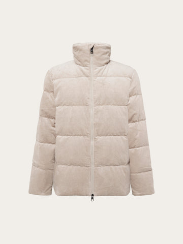 KnowledgeCotton Apparel - MEN Corduroy Puffer Jacket Jackets 1228 Light feather gray