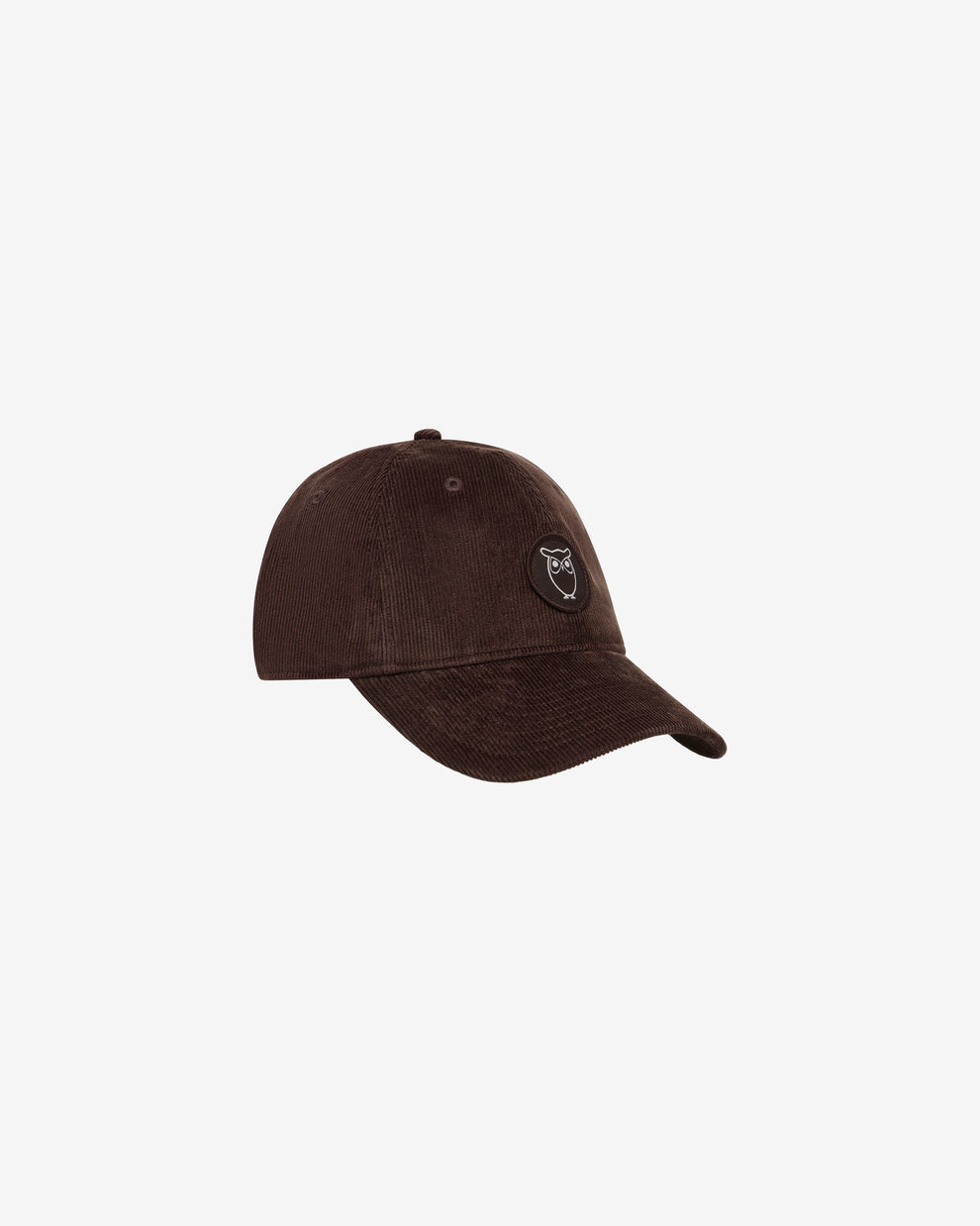KnowledgeCotton Apparel - UNI Corduroy badge cap Caps 1487 Chocolate Torte