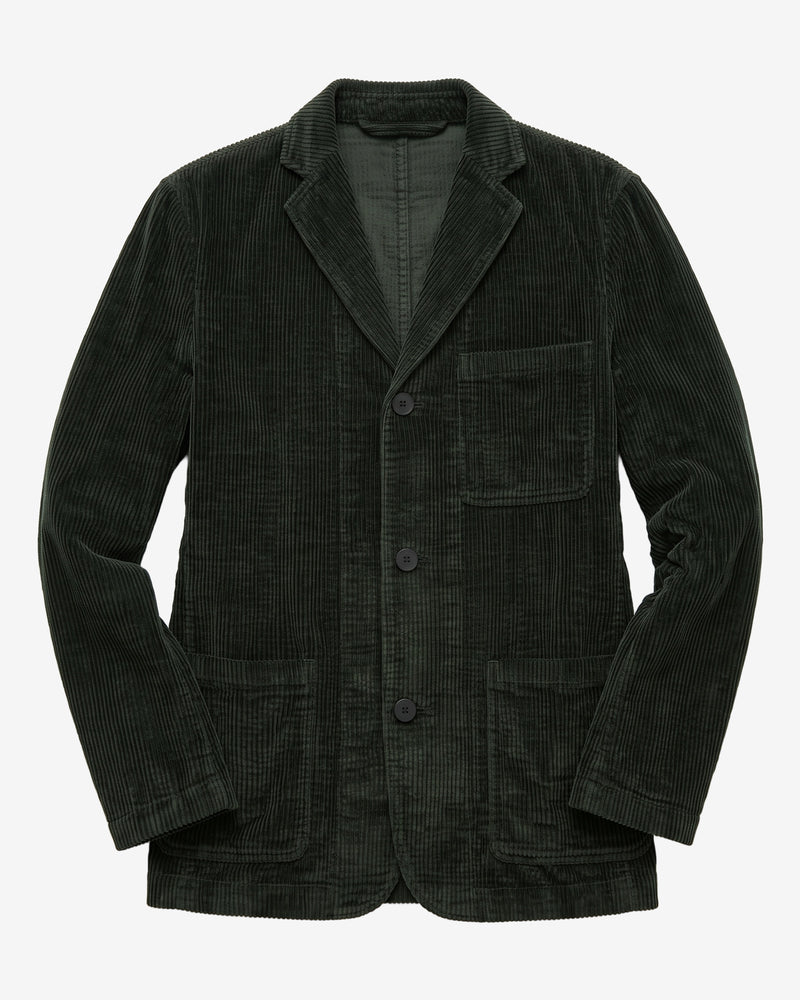 KnowledgeCotton Apparel - MEN Corduroy blazer Overshirts 1090 Forest Night