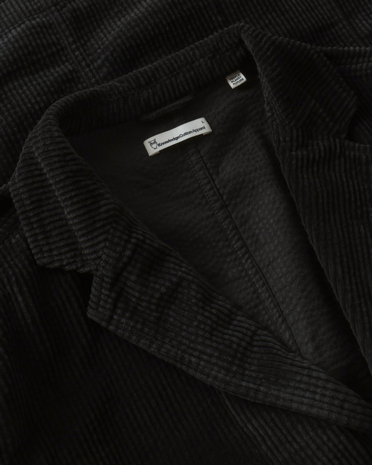 KnowledgeCotton Apparel - MEN Corduroy blazer Overshirts 1300 Black Jet
