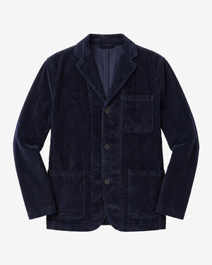 KnowledgeCotton Apparel - MEN Corduroy blazer Overshirts 1412 Night Sky