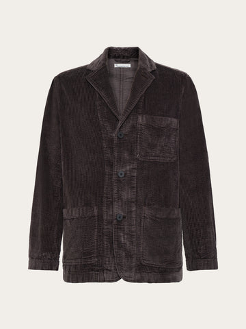 KnowledgeCotton Apparel - MEN Corduroy blazer Overshirts 1487 Chocolate Torte