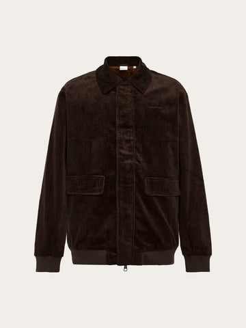 KnowledgeCotton Apparel - MEN Corduroy bomber jacket Jackets 1487 Chocolate Torte