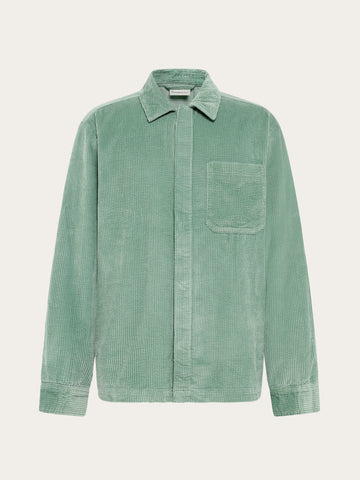 KnowledgeCotton Apparel - MEN Corduroy overshirt Overshirts 1396 Lily Pad