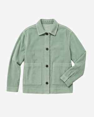KnowledgeCotton Apparel - WMN Corduroy overshirt Overshirts 1396 Lily Pad