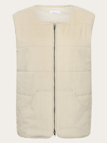 KnowledgeCotton Apparel - WMN Corduroy overshirt Vests 1228 Light feather gray