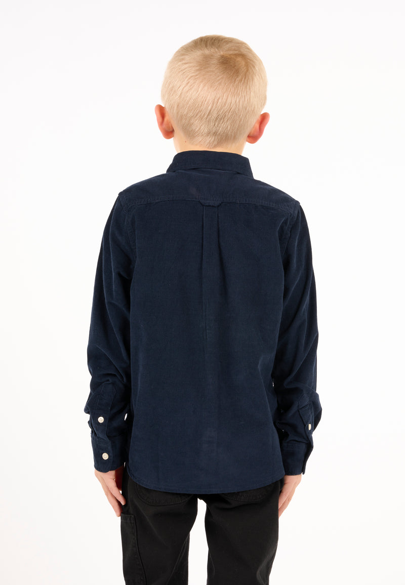 KnowledgeCotton Apparel - YOUNG Corduroy shirt Shirts 1001 Total Eclipse