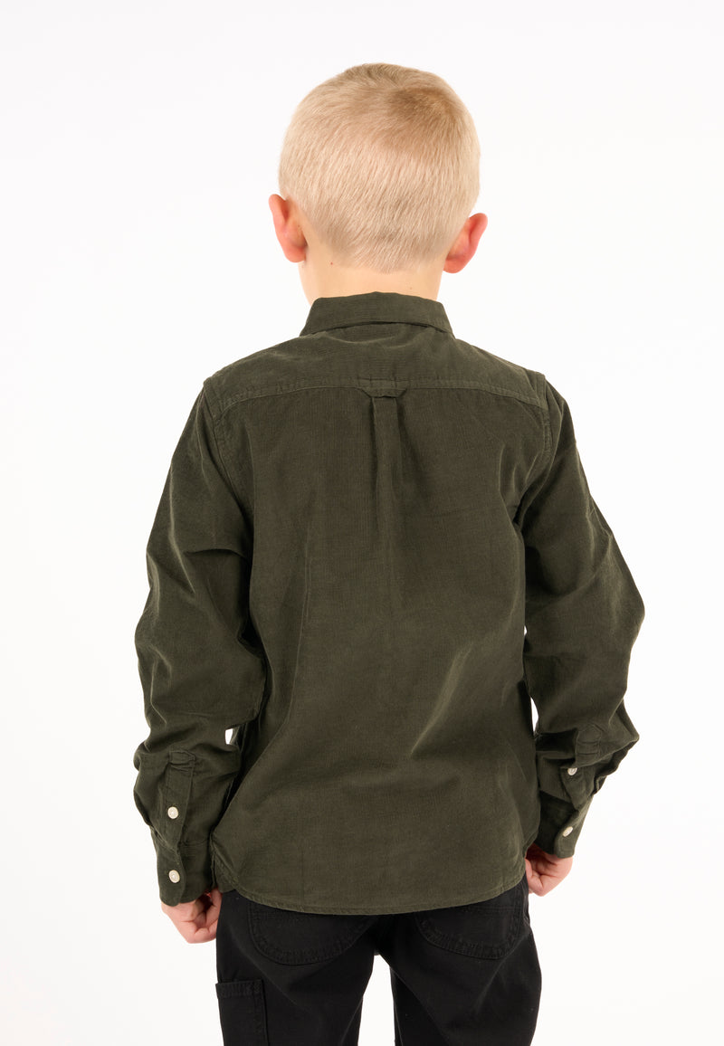 KnowledgeCotton Apparel - YOUNG Corduroy shirt Shirts 1090 Forrest Night