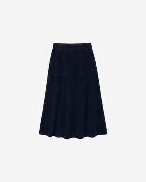 KnowledgeCotton Apparel - WMN Corduroy skirt Skirts 1412 Night Sky