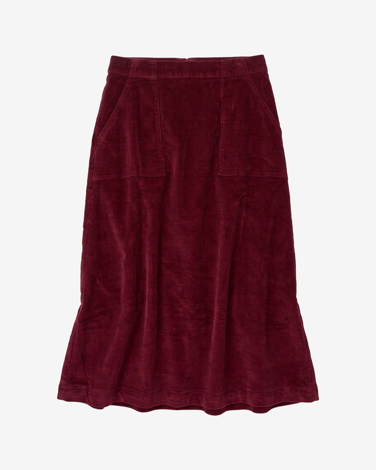 KnowledgeCotton Apparel - WMN Corduroy skirt Skirts 1500 Burgundy