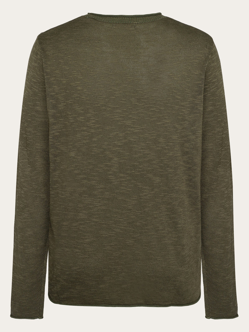 KnowledgeCotton Apparel - MEN Crew neck knit Tencel™ Knits 1090 Forrest Night