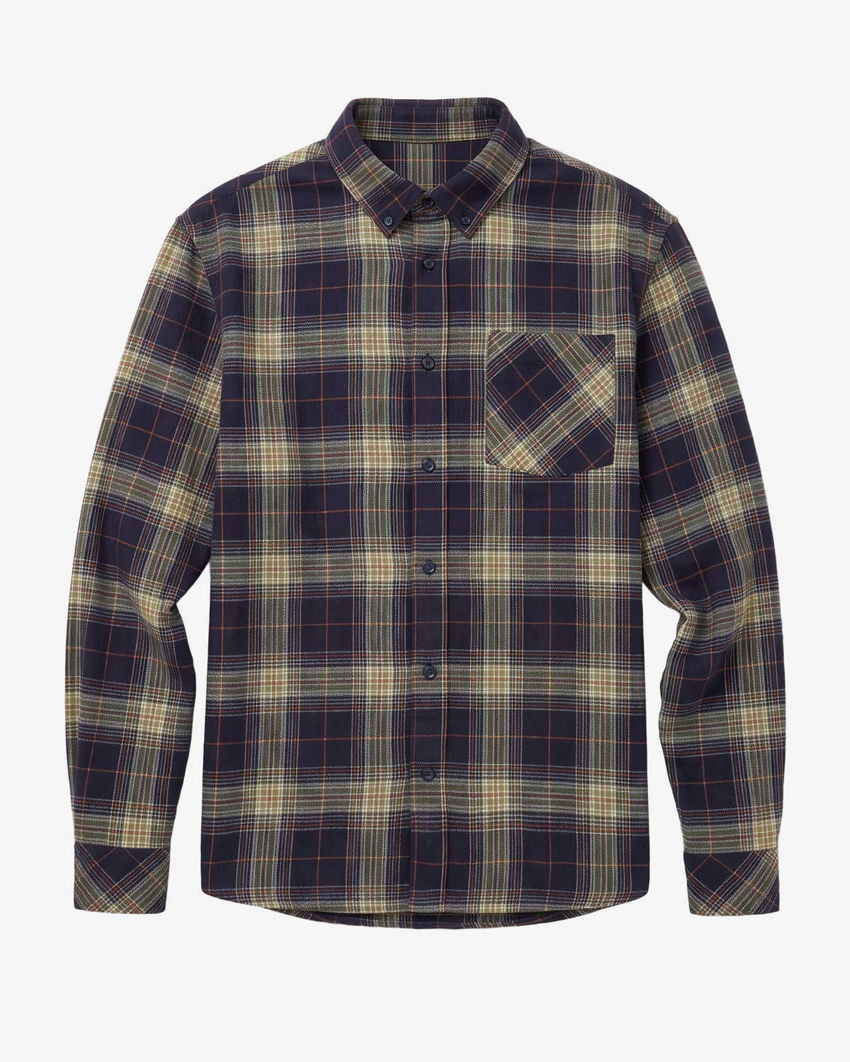 KnowledgeCotton Apparel - MEN Dune regular check flannel shirt Shirts 7021 blue check