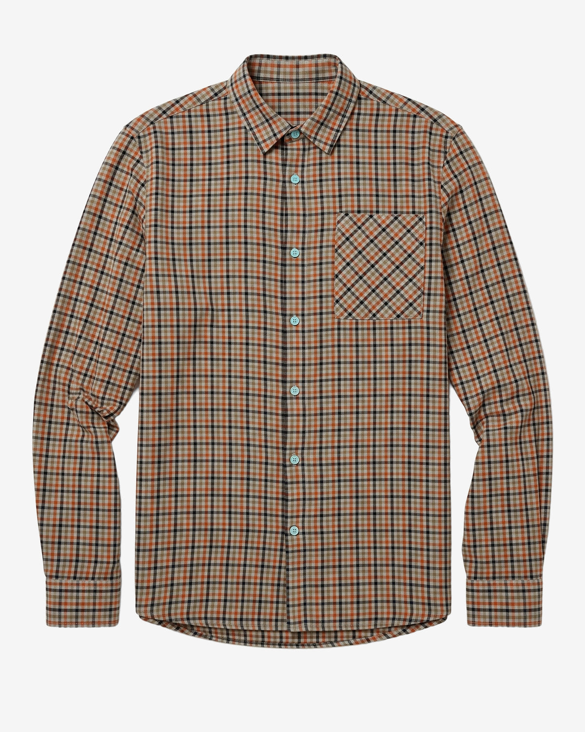 KnowledgeCotton Apparel - MEN Dune regular check shirt Shirts 7032 Multi check
