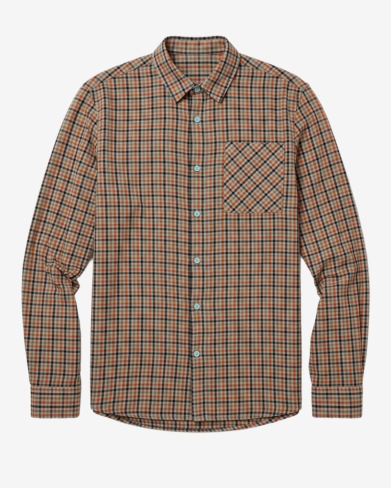 KnowledgeCotton Apparel - MEN Dune regular check shirt Shirts 7032 Multi check
