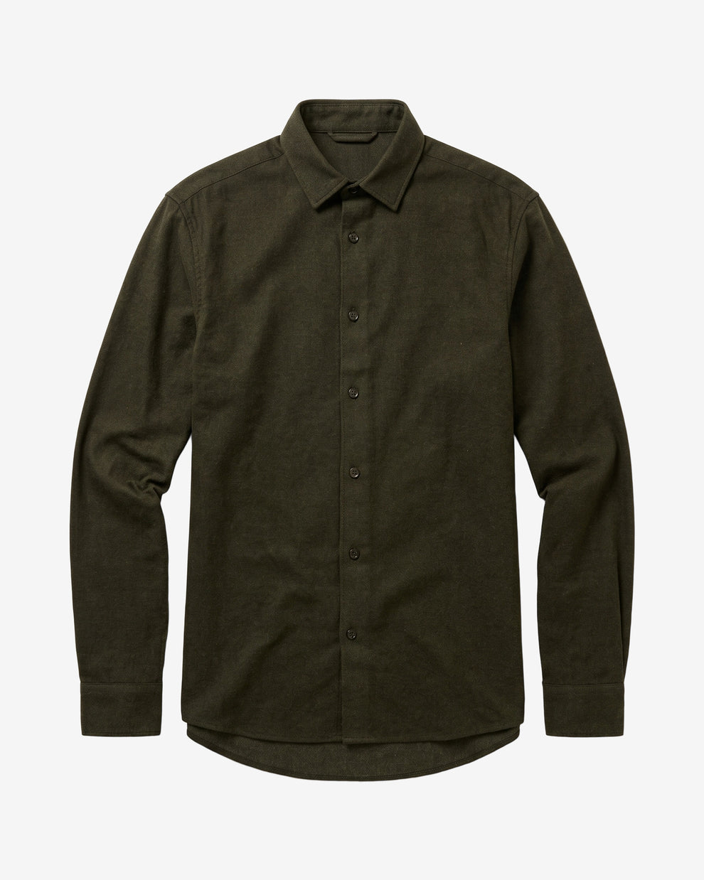 KnowledgeCotton Apparel - MEN Dune regular flannel shirt Shirts 1090 Forest Night