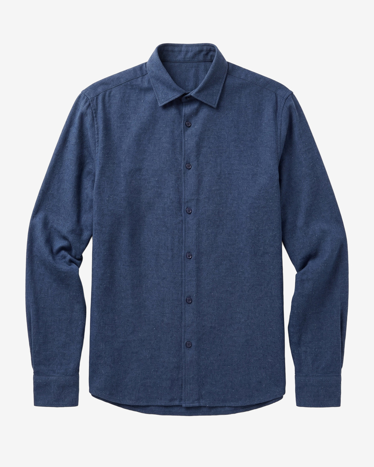 KnowledgeCotton Apparel - MEN Dune regular flannel shirt Shirts 1226 Vintage Indigo
