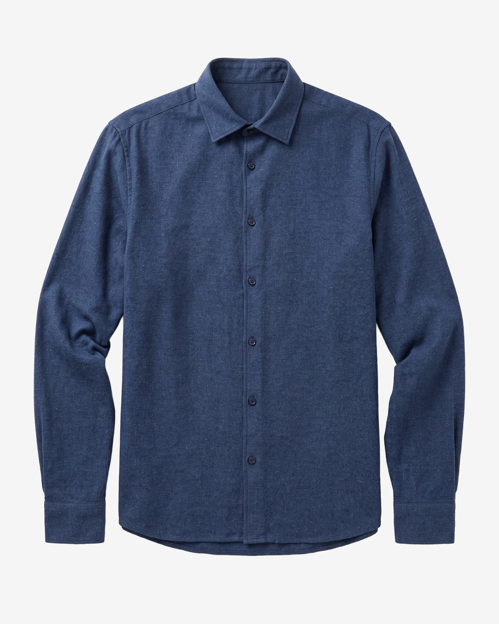 KnowledgeCotton Apparel - MEN Dune regular flannel shirt Shirts 1226 Vintage Indigo