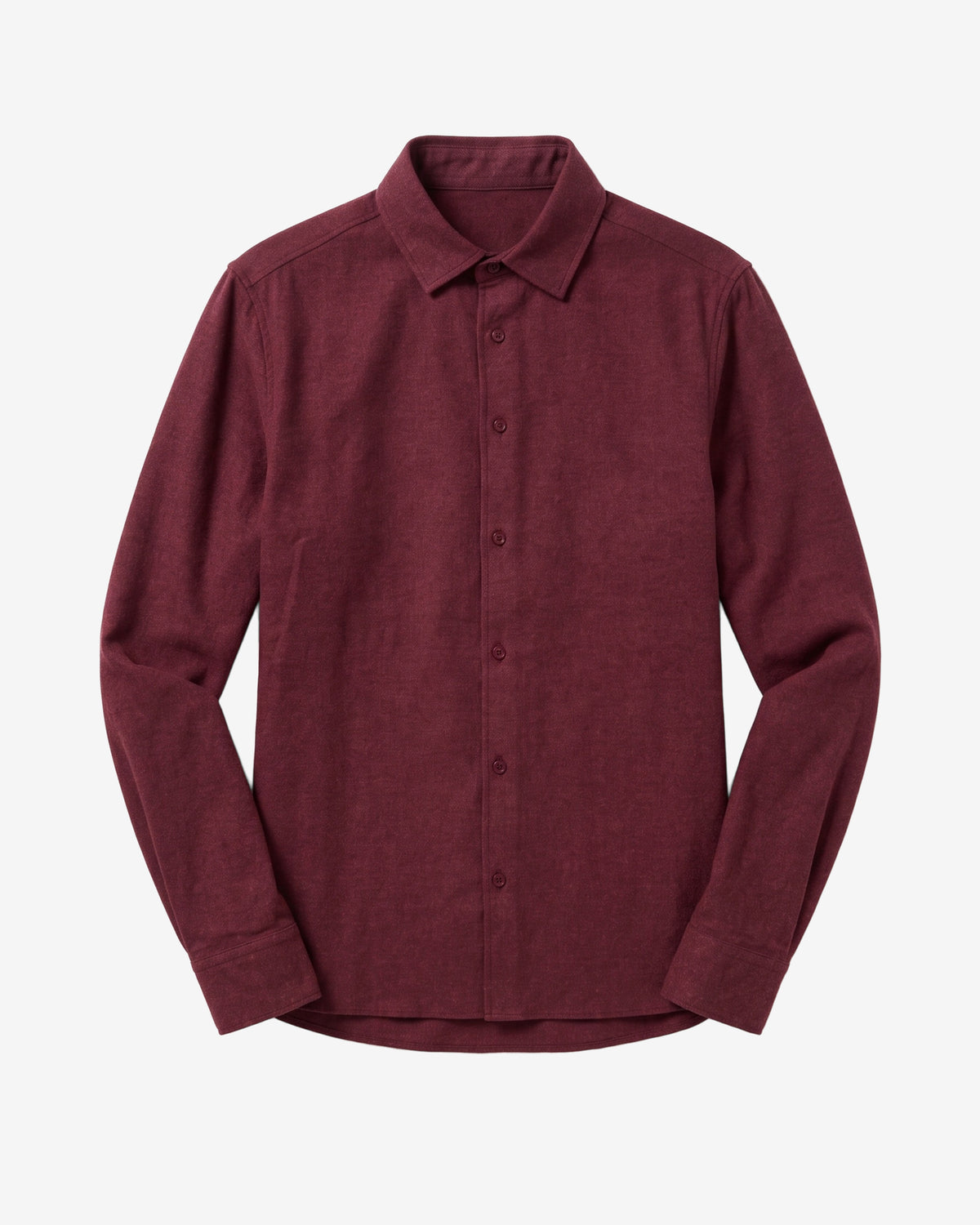 KnowledgeCotton Apparel - MEN Dune regular flannel shirt Shirts 1500 Burgundy
