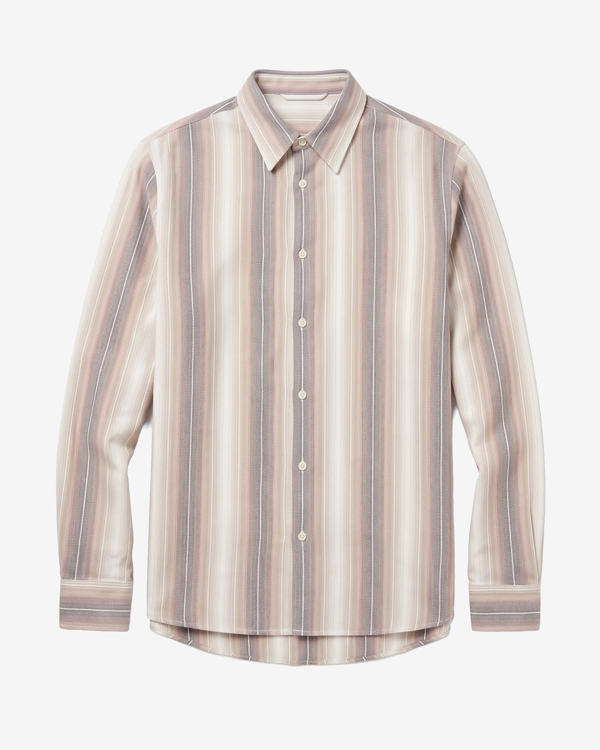 KnowledgeCotton Apparel - MEN Dune regular stripe shirt Shirts 8033 Creme Stripe