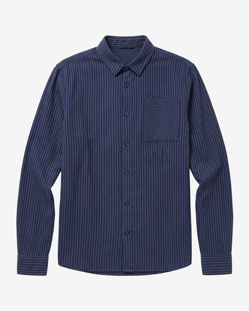 KnowledgeCotton Apparel - MEN Dune regular stripe shirt Shirts 7032 Multi check