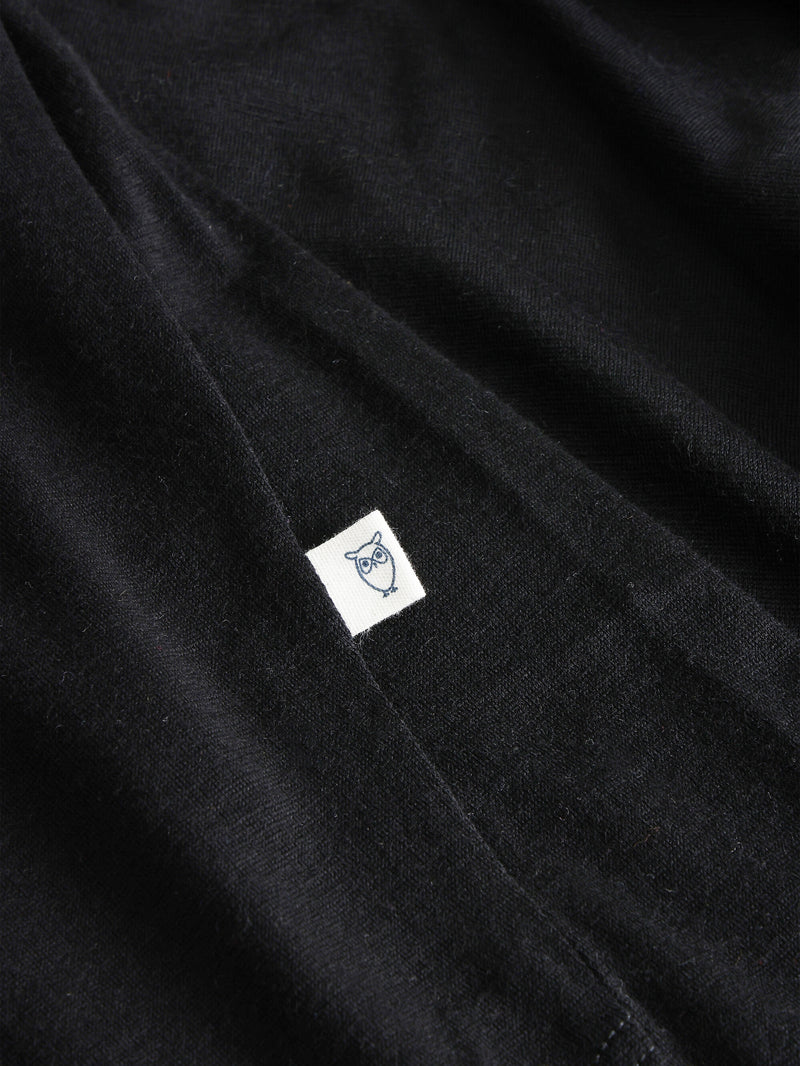 KnowledgeCotton Apparel - MEN Dynamic Wool 175 Single constructed long sleeve t-shirt - RWS Long Sleeves 1300 Black Jet