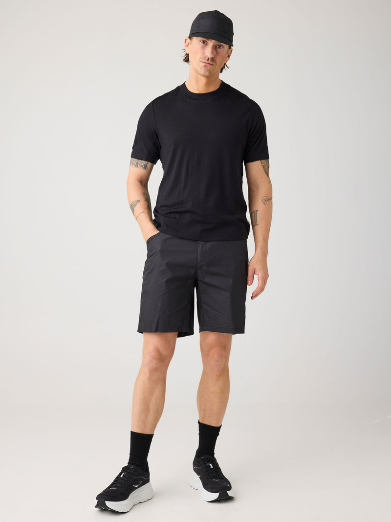 KnowledgeCotton Apparel - MEN Dynamic Wool 175 Single constructed t-shirt - RWS T-shirts 1300 Black Jet