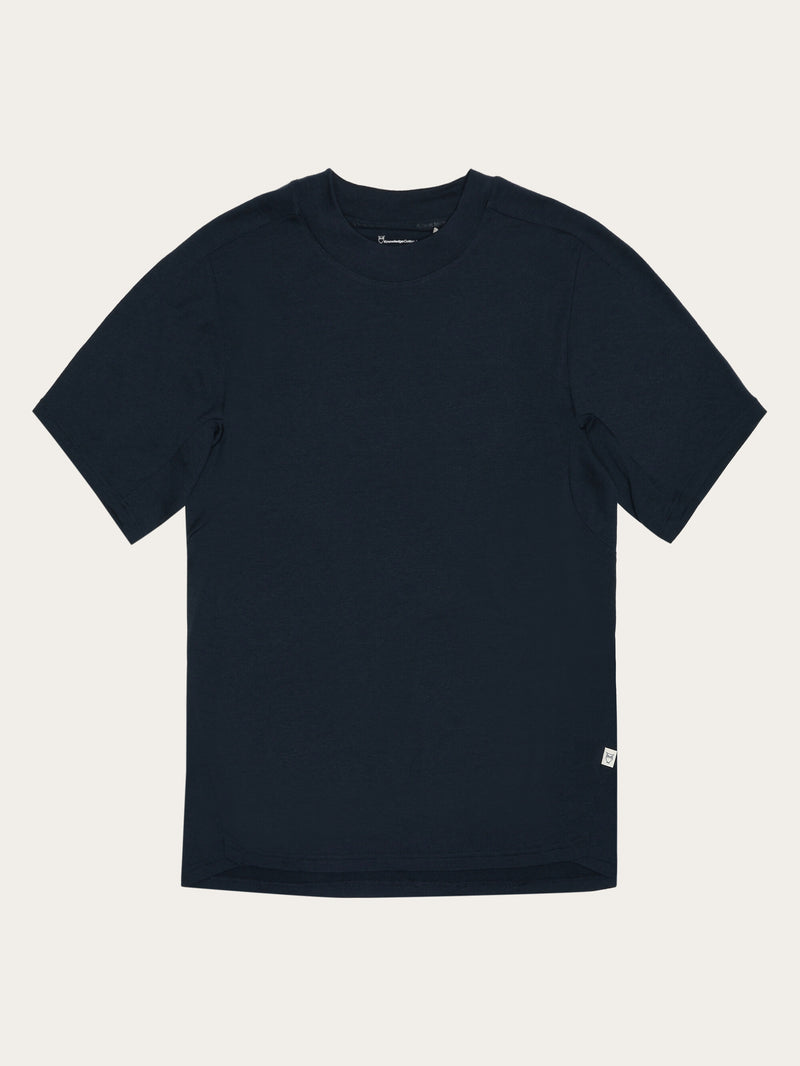 KnowledgeCotton Apparel - MEN Dynamic Wool 175 Single constructed t-shirt - RWS T-shirts 1300 Black Jet