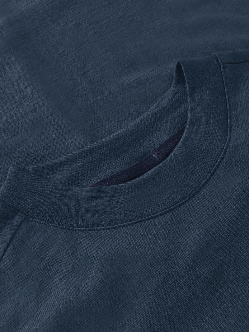 KnowledgeCotton Apparel - MEN Dynamic wool long sleeve t-shirt Long Sleeves 1001 Total Eclipse