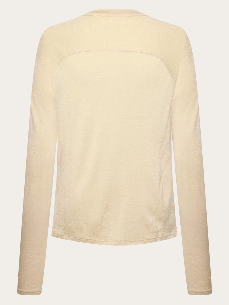 KnowledgeCotton Apparel - MEN Dynamic wool long sleeve t-shirt Long Sleeves 1228 Light feather gray