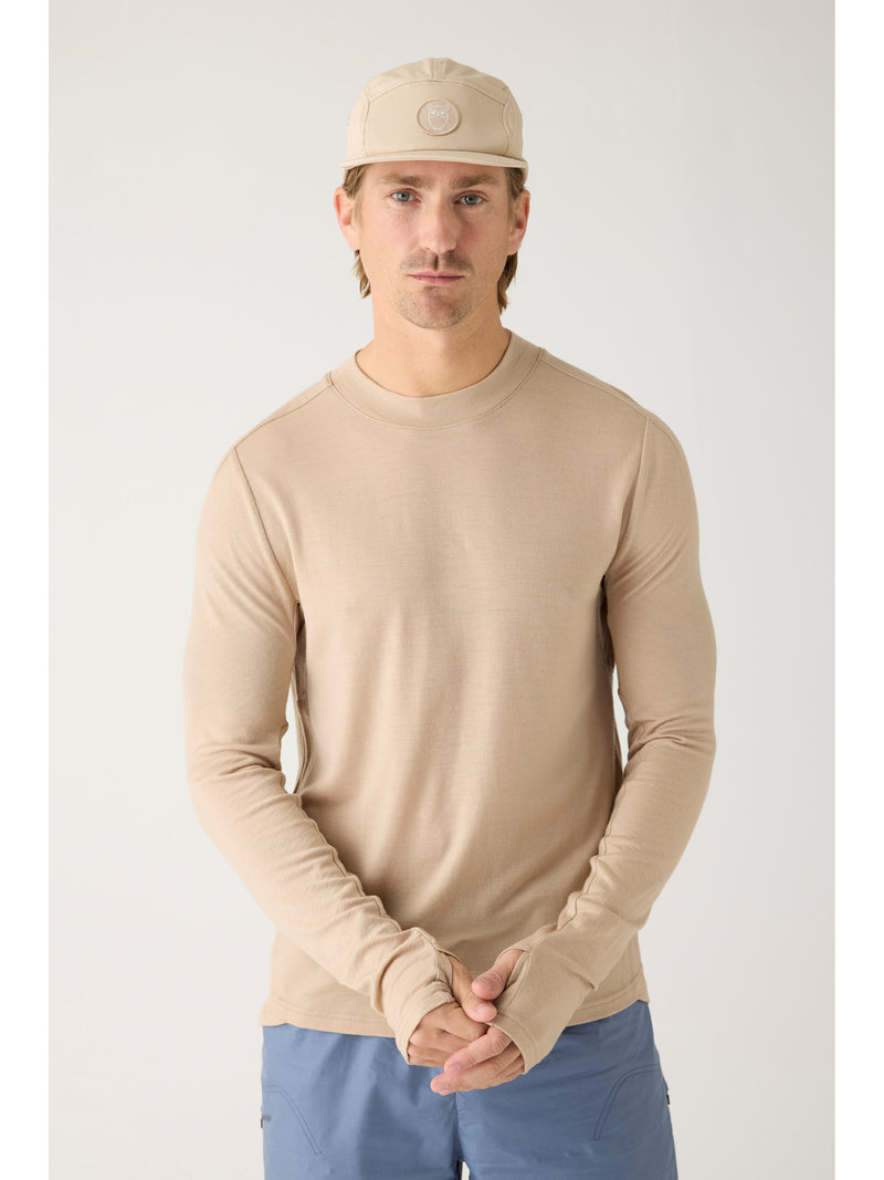 KnowledgeCotton Apparel - MEN Dynamic wool long sleeve t-shirt Long Sleeves 1228 Light feather gray