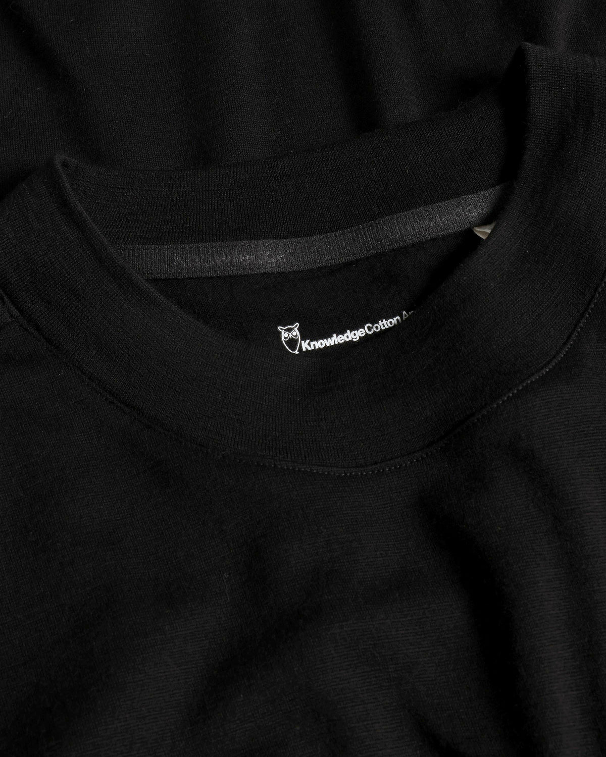 KnowledgeCotton Apparel - MEN Dynamic wool t-shirt T-shirts 1300 Black Jet