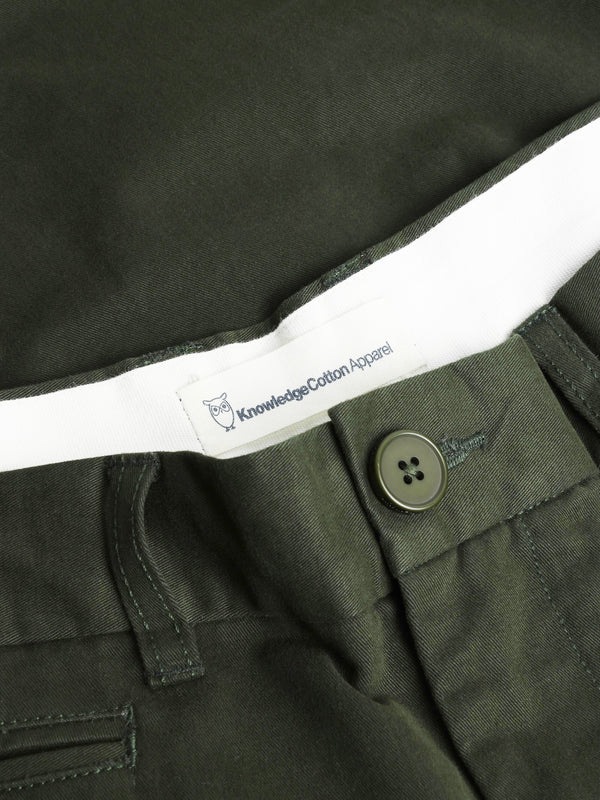 KnowledgeCotton Apparel - MEN FLINT Organic Cotton Twill Chino GOTS/Vegan Pants 1090 Forrest Night