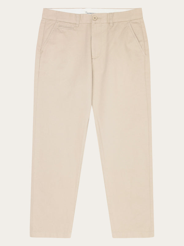 KnowledgeCotton Apparel - MEN FLINT Organic Cotton Twill Chino GOTS/Vegan Pants 1228 Light feather gray