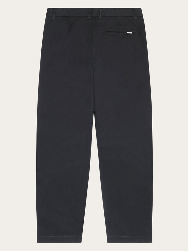 KnowledgeCotton Apparel - MEN FLINT Organic Cotton Twill Chino GOTS/Vegan Pants 1300 Black Jet
